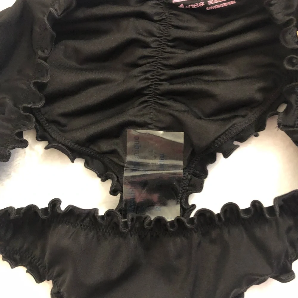 🖤5 for $20🖤 NEW Victoria’s Secret Swim Cinched Cheeky Bikini Bottoms in Black - Picture 12 of 15